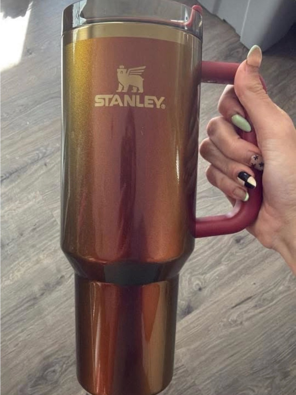 Stanley Lainey Wilson  Insulated Travel Mug with Handle in Metallic Brown
